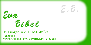 eva bibel business card